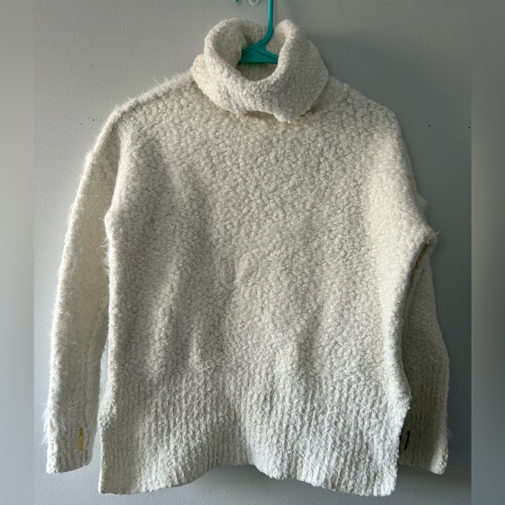Fuzzy white sweater